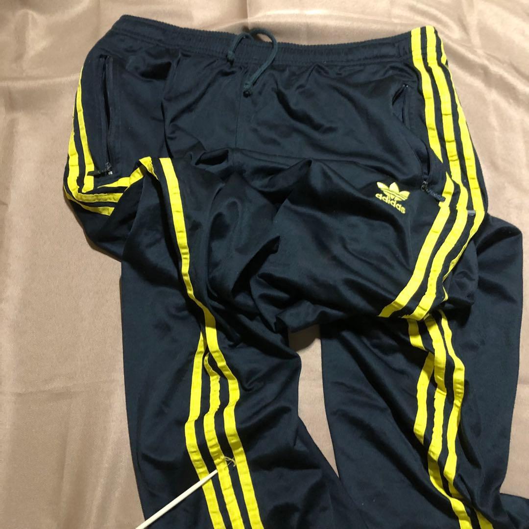 adidas トラックパンツ　ジャージー　万国旗タグ　サイズXL