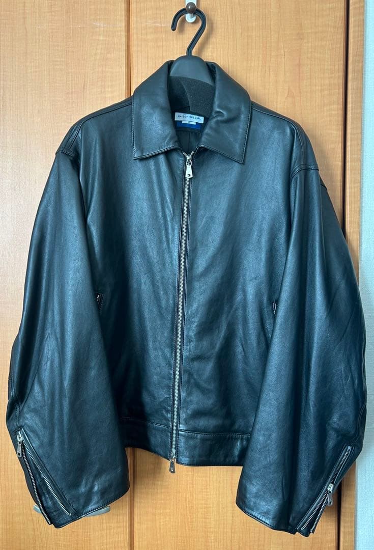 メゾンスペシャル シープレザー シングルライダージャケット　01
