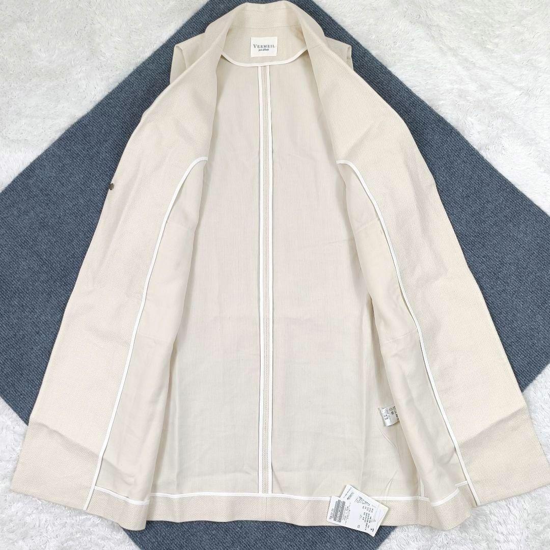 ヴェルメイユパーイエナ Li/Cダブルフェイスロングジレ 麻 綿 2024年製
