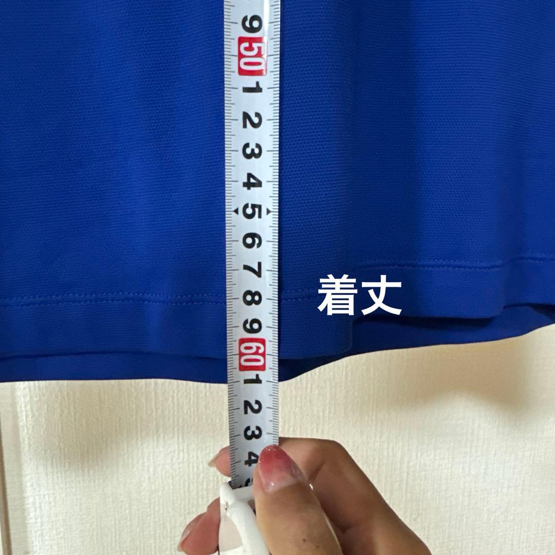 DECEMBER MAY 青 ポロシャツ