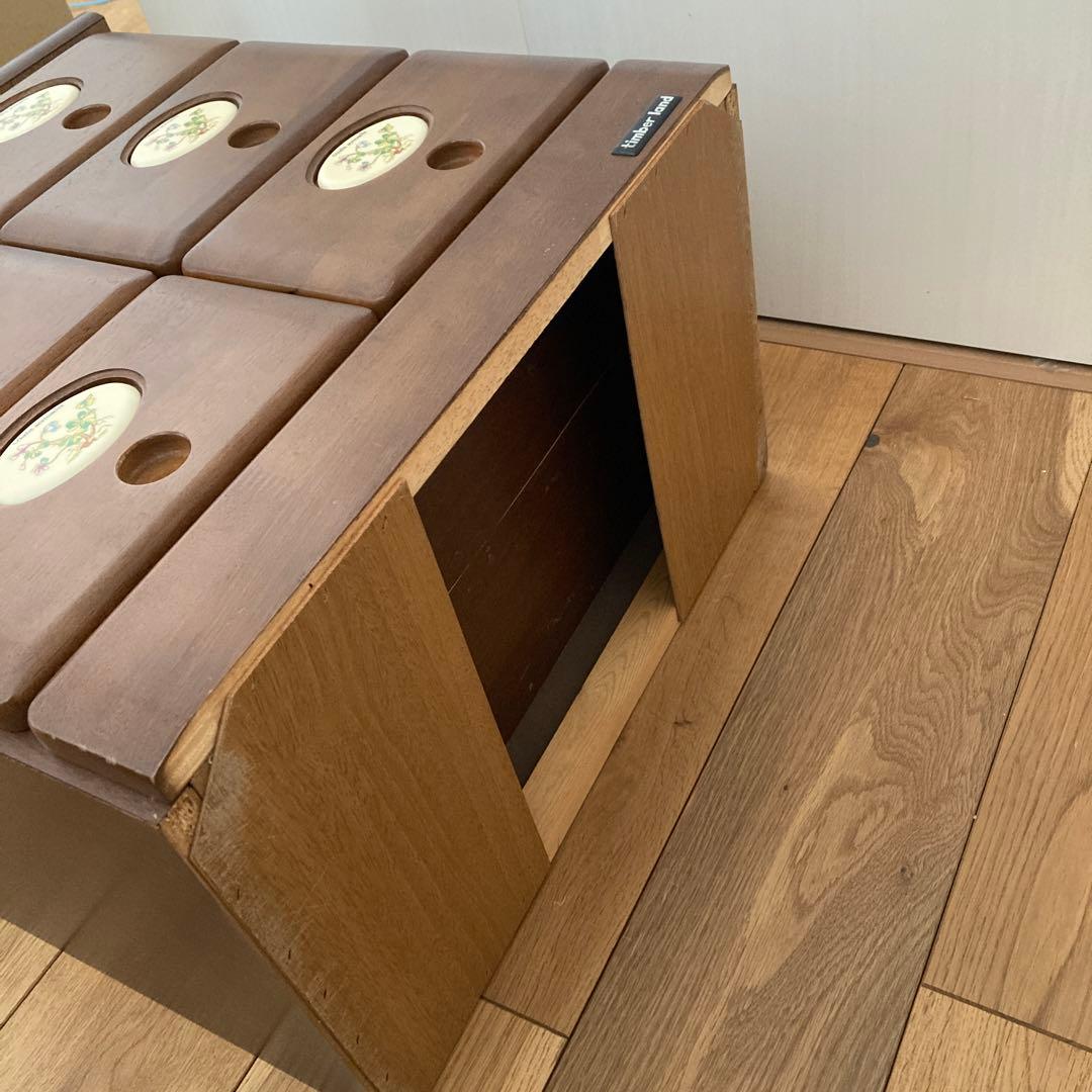 ☆レトロ☆ ティンバーランド　3段チェスト　6引き出し　ポケット　ブラウン