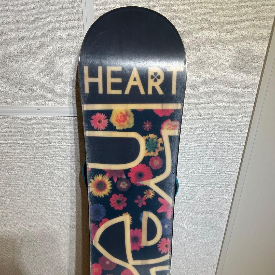 ヘッド HEART キャンバー ビンディング S スノーボード 花柄 極美品