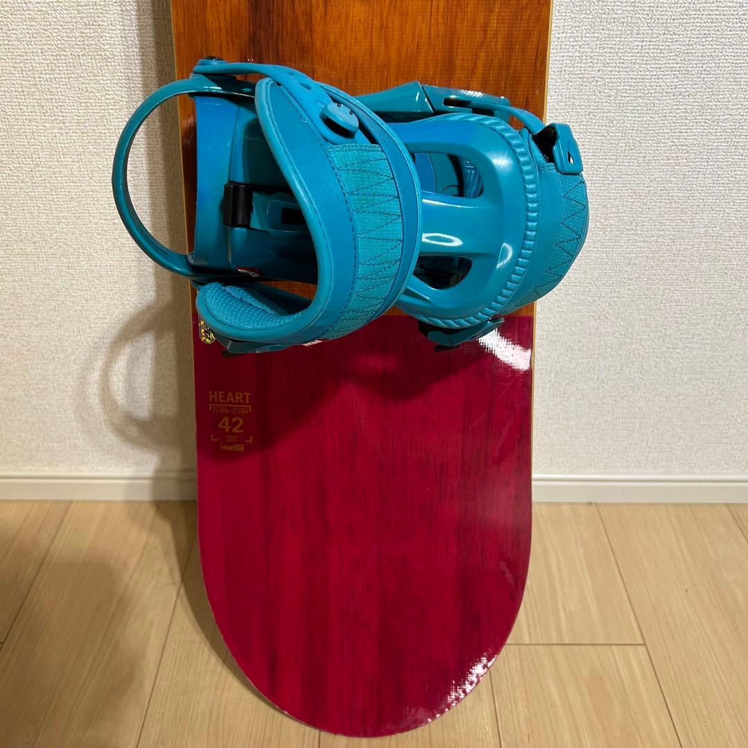 ヘッド HEART キャンバー ビンディング S スノーボード 花柄 極美品
