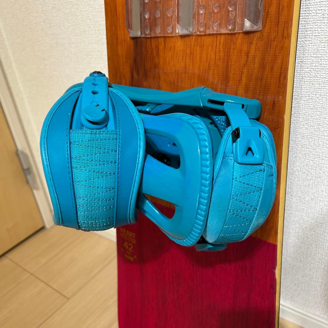 ヘッド HEART キャンバー ビンディング S スノーボード 花柄 極美品