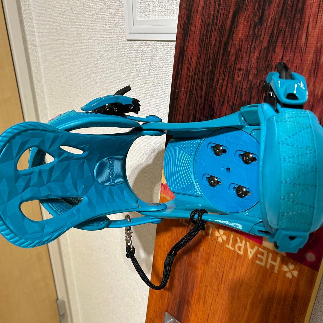 ヘッド HEART キャンバー ビンディング S スノーボード 花柄 極美品