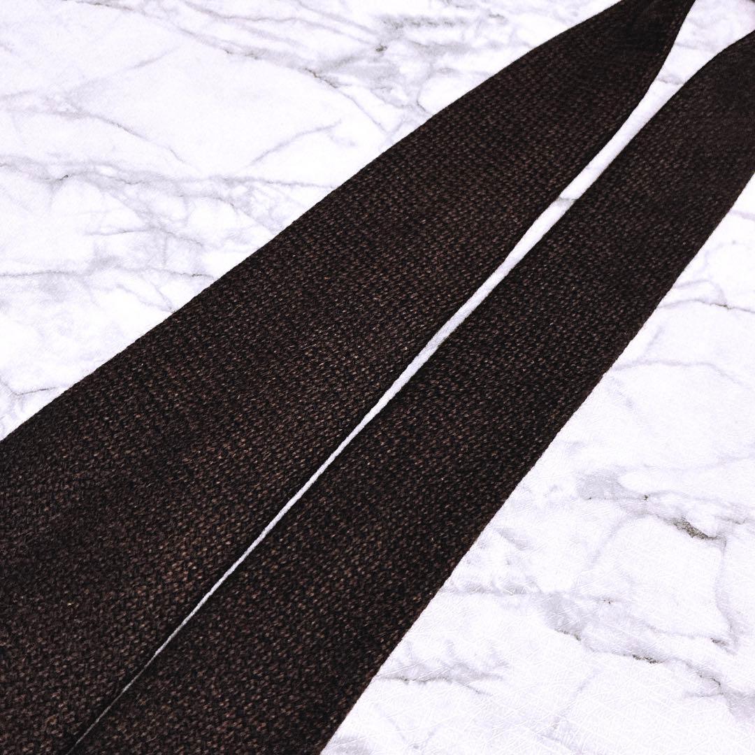 ✨未使用クラス✨キートン　ソリッド　極厚上質ウール素材　ブラウン　大人のネクタイ