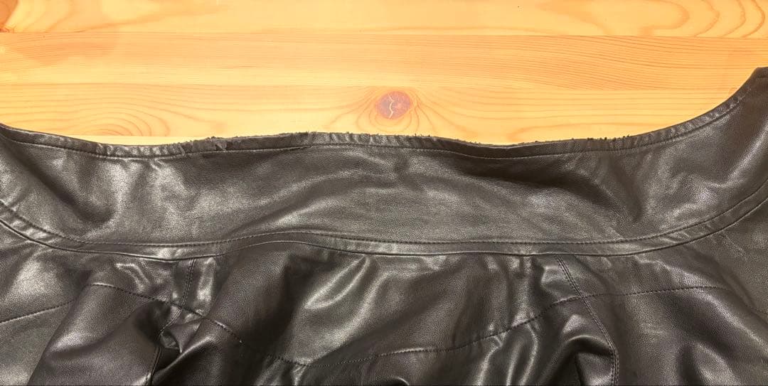 【stein】OVER SLEEVE FAKE LEATHER JACKET