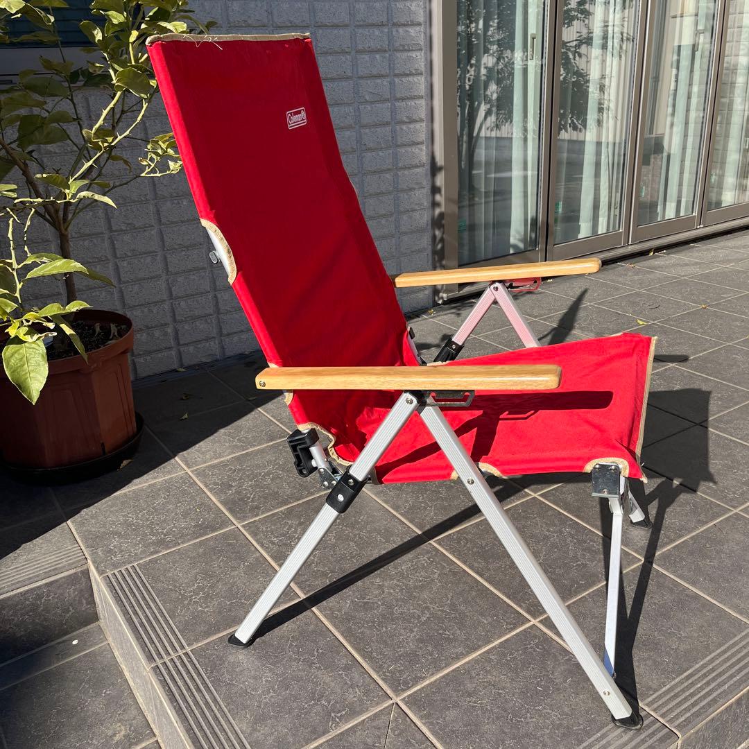 ★希少★Coleman Lay Chair コールマン　レイチェア　レッド①