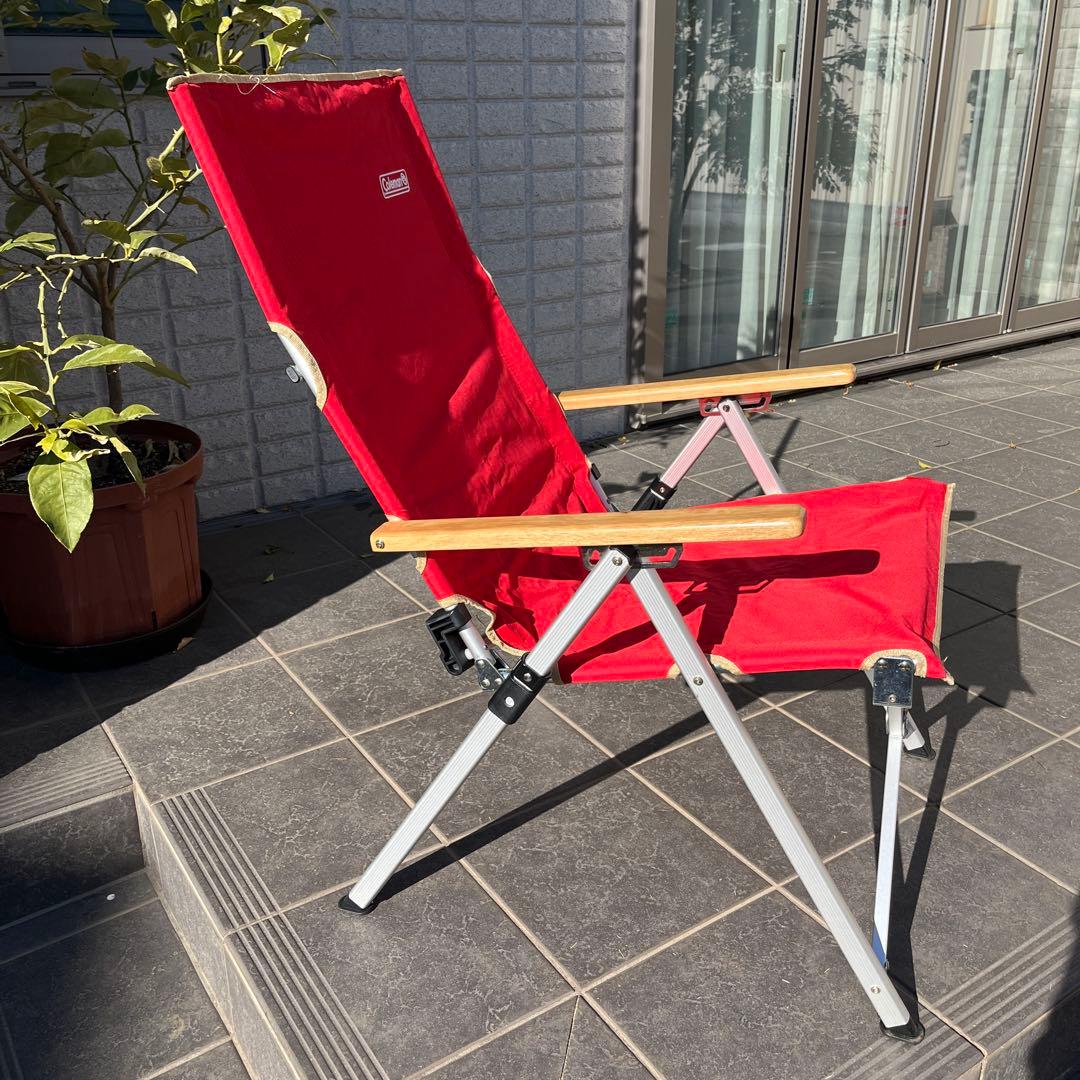 ★希少★Coleman Lay Chair コールマン　レイチェア　レッド①