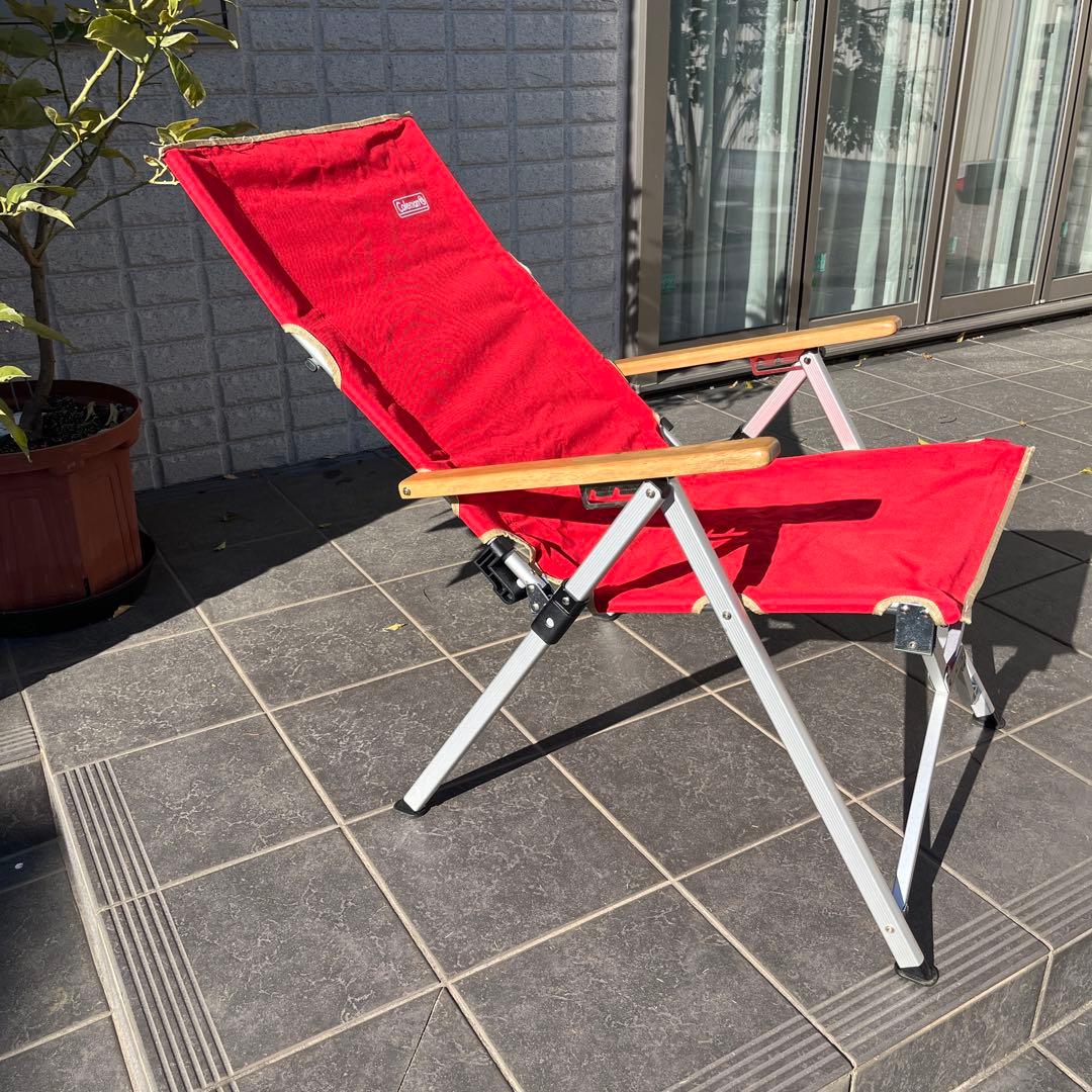 ★希少★Coleman Lay Chair コールマン　レイチェア　レッド①