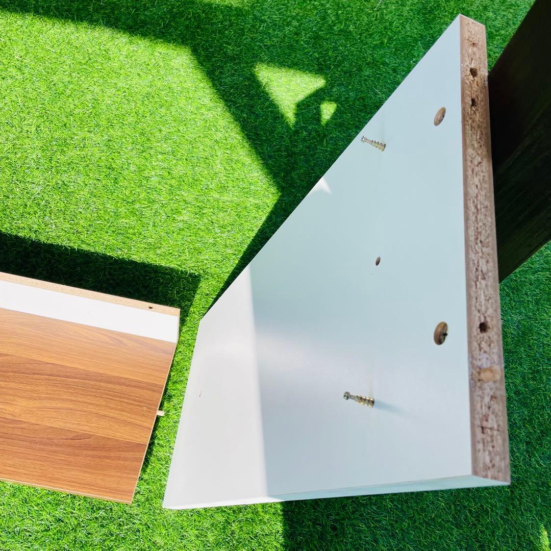 【コンセント付】デスク120cm 棚付き PC机