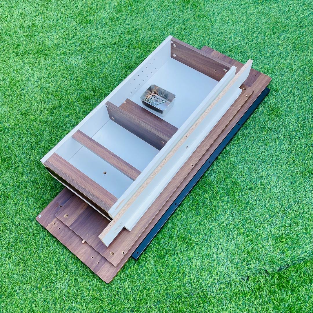 【コンセント付】デスク120cm 棚付き PC机