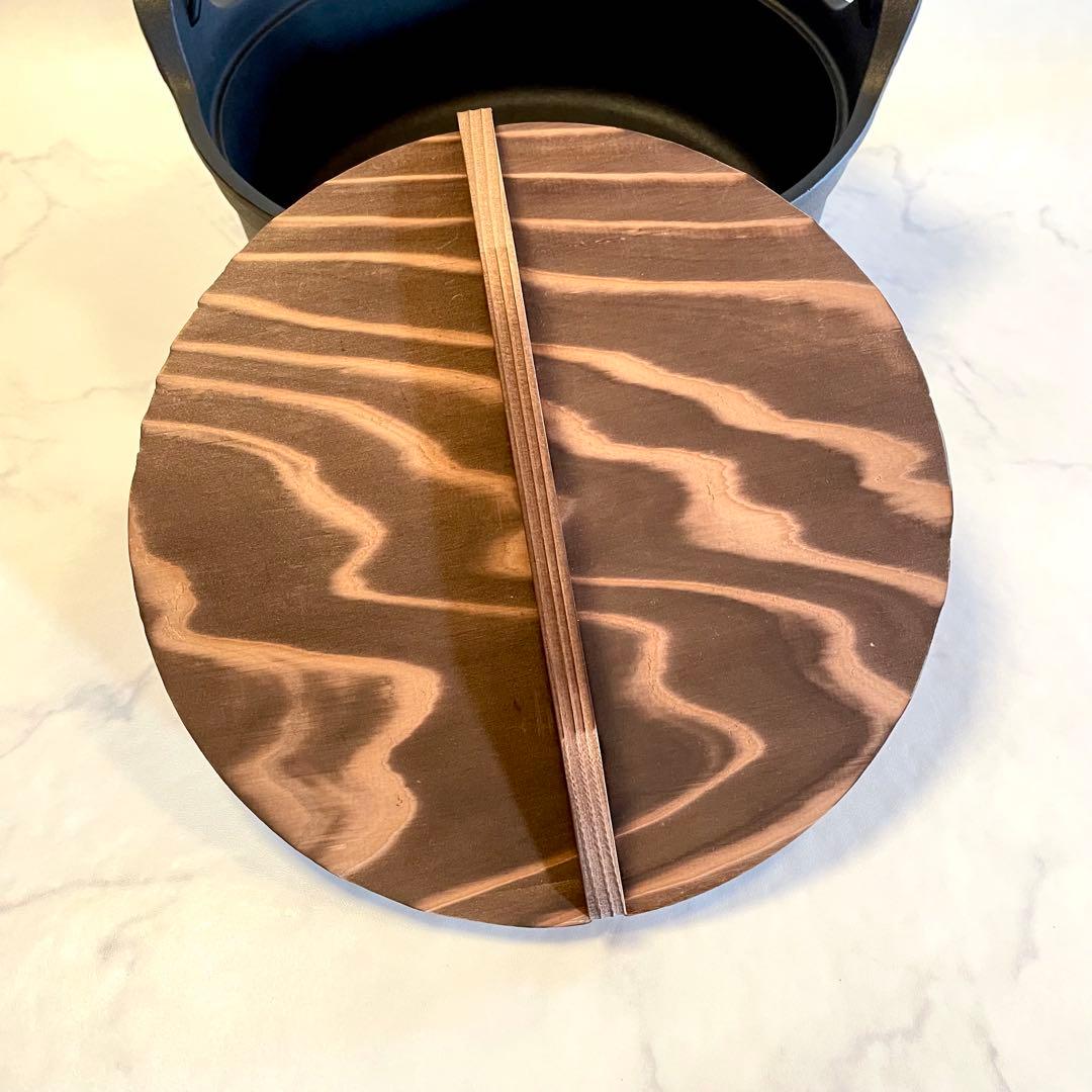 南部鉄器⭐︎ 及源鋳造 盛栄堂　煮込み鍋　24㎝　木蓋・ツル付　お国自慢鍋