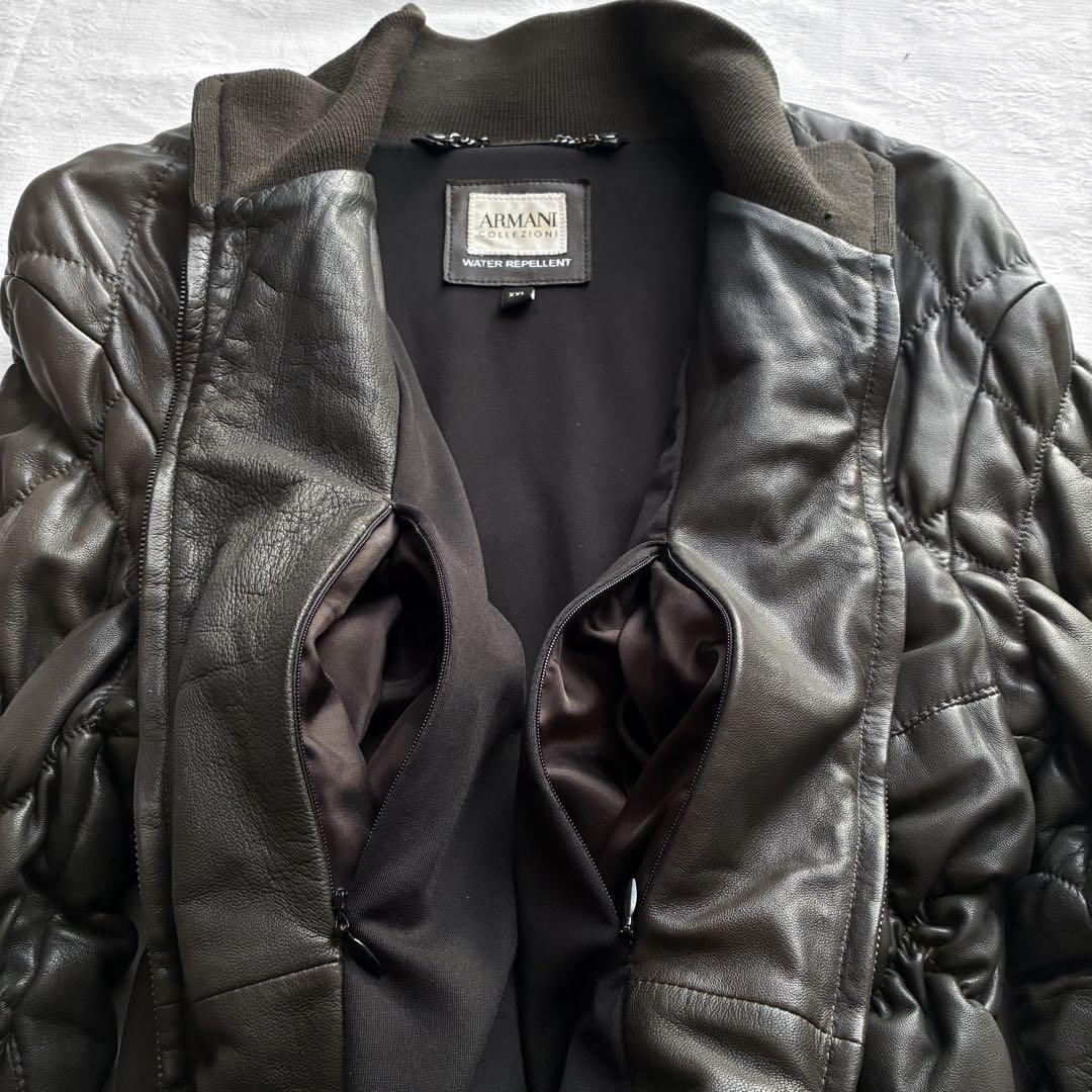 ジャケット・アウター archive 00s armani leather bomber jacket