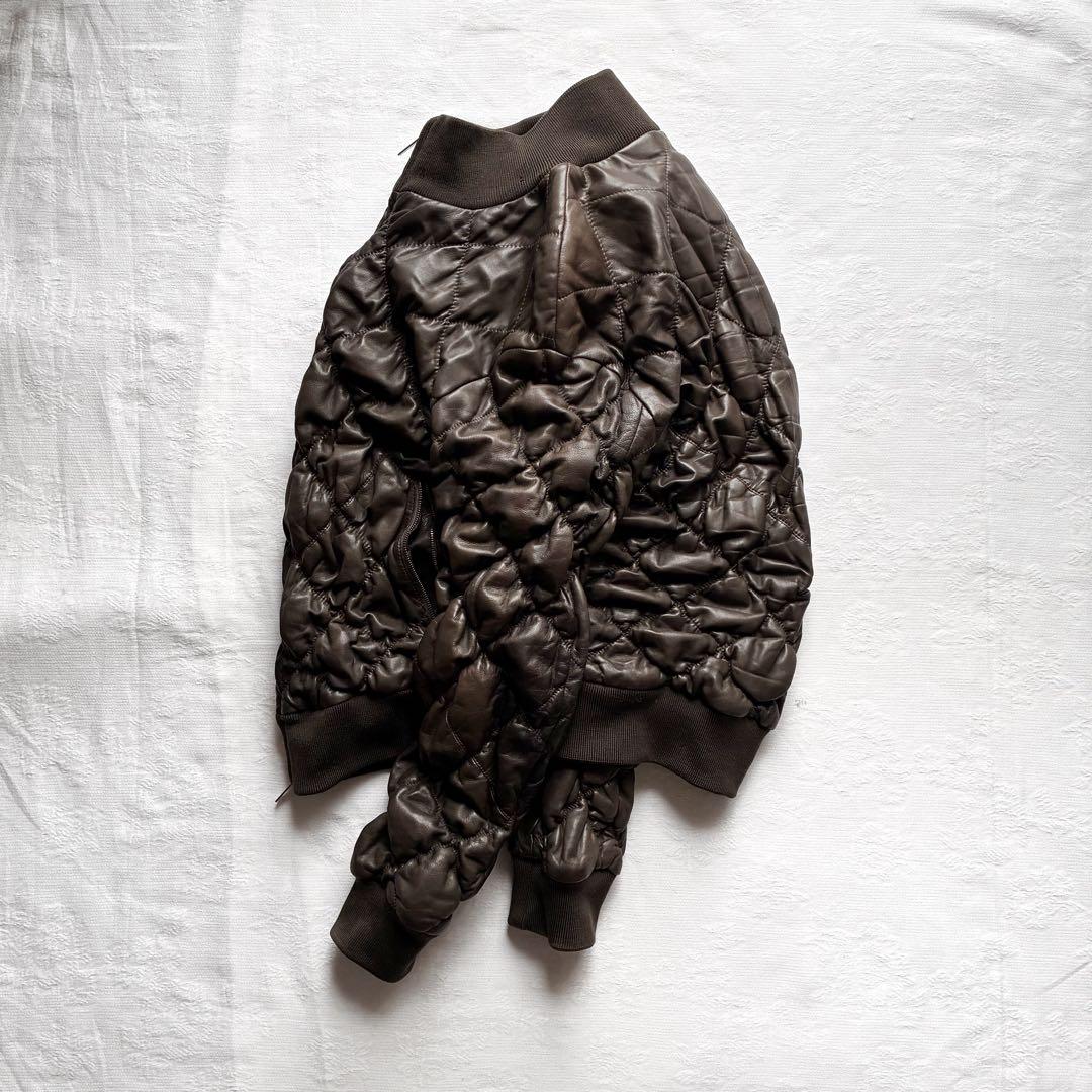 ジャケット・アウター archive 00s armani leather bomber jacket