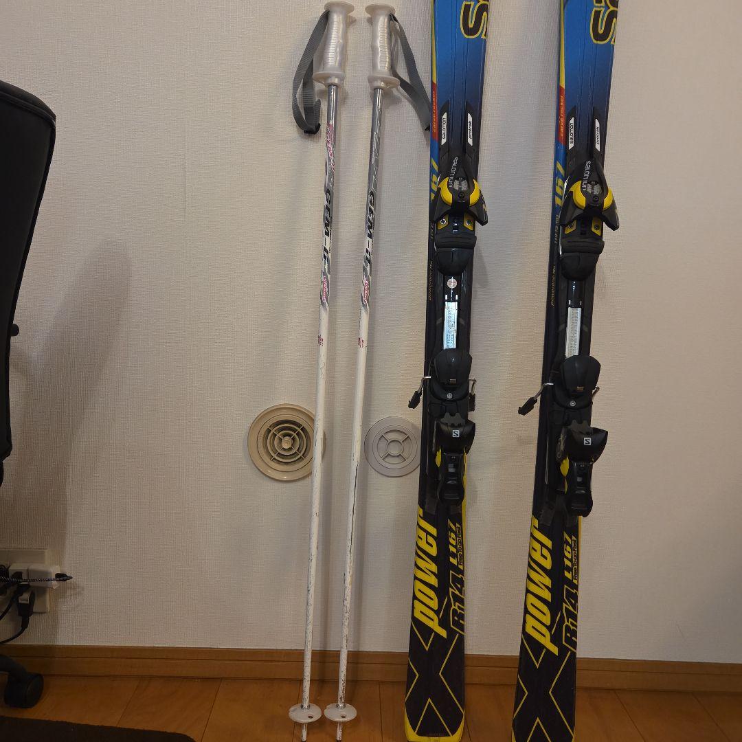 Salomon Xpower 167 r14 スキー板 ポール、ビンディング付
