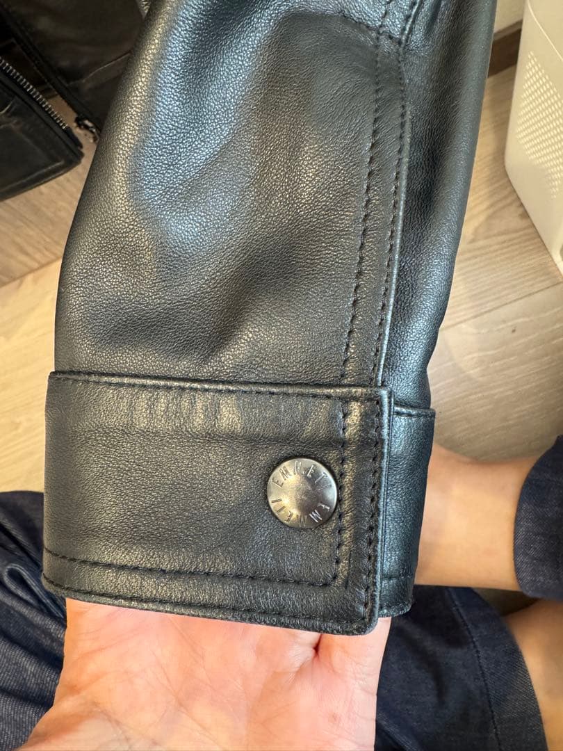 EMMETI JURI ブラック 46 レザー シングルライダース