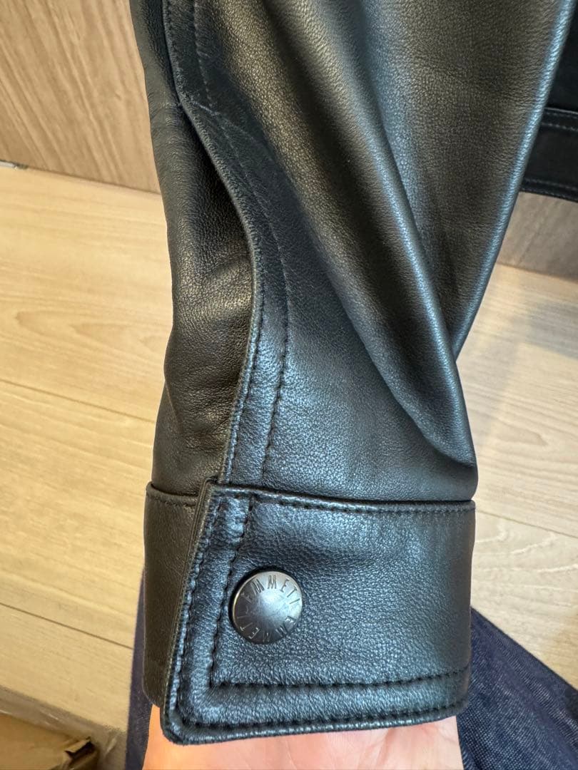 EMMETI JURI ブラック 46 レザー シングルライダース