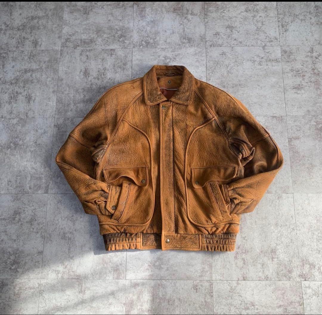 片*ん様 80s A-2 real leather bomberジャケット　ヴィ