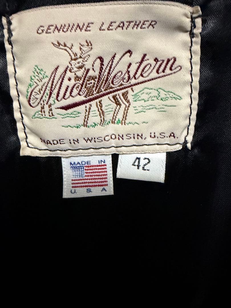 鹿革（ディアスキン）ブラックトラッカー型 サイズ42