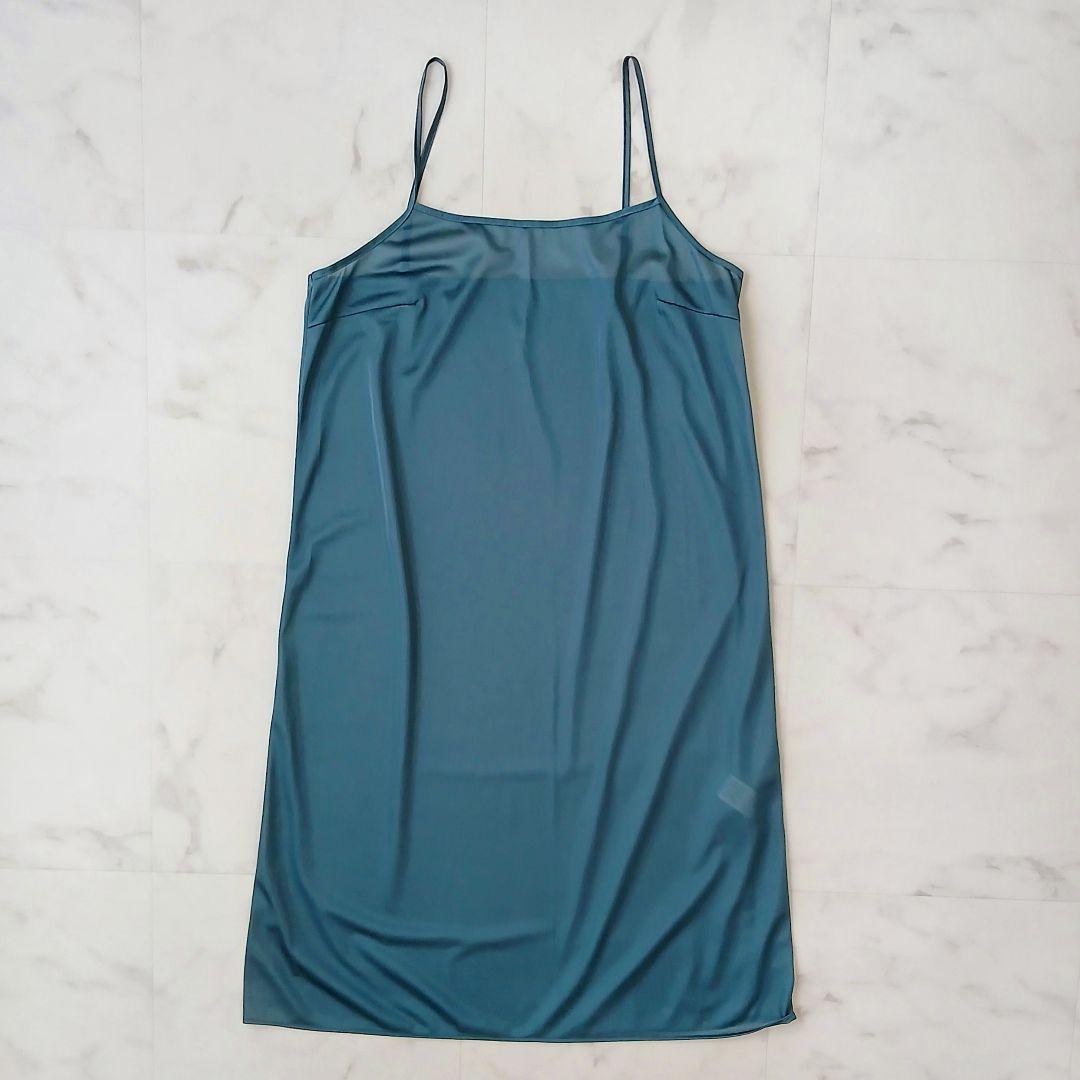 新品タグ アンタイトル 定価3万3千 バンドカラー シャツワンピース インナー付