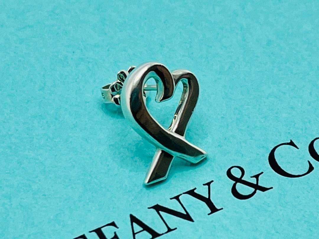 h393 ティファニー　ラビングハート　ピアス　片耳　パロマピカソ　925