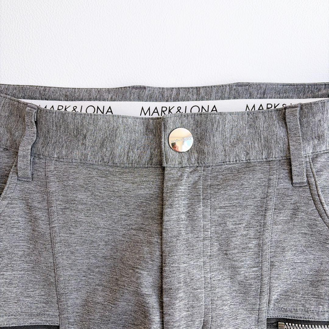 MARK＆LONA マークアンドロナ ストレッチ パンツ スカル ドクロ グレー
