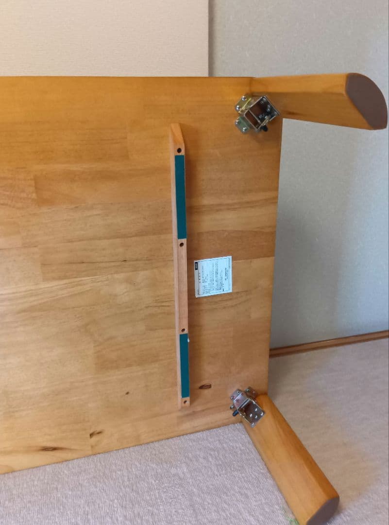 座卓120×75×高32cm　折畳み　天然木　ライトブラウン　和洋　使用 ２度