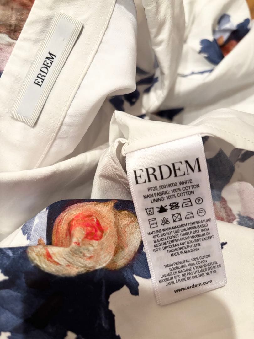 ERDEM アーデム　ローズ　フラワー　花柄　シャツ　ドレス　ワンピース