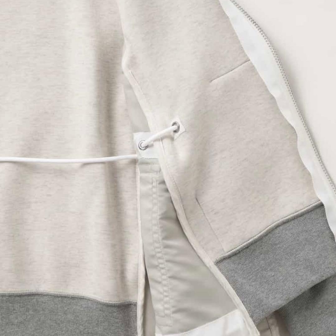 sacai サカイ SpongeSweat x NylonTwillHoodie