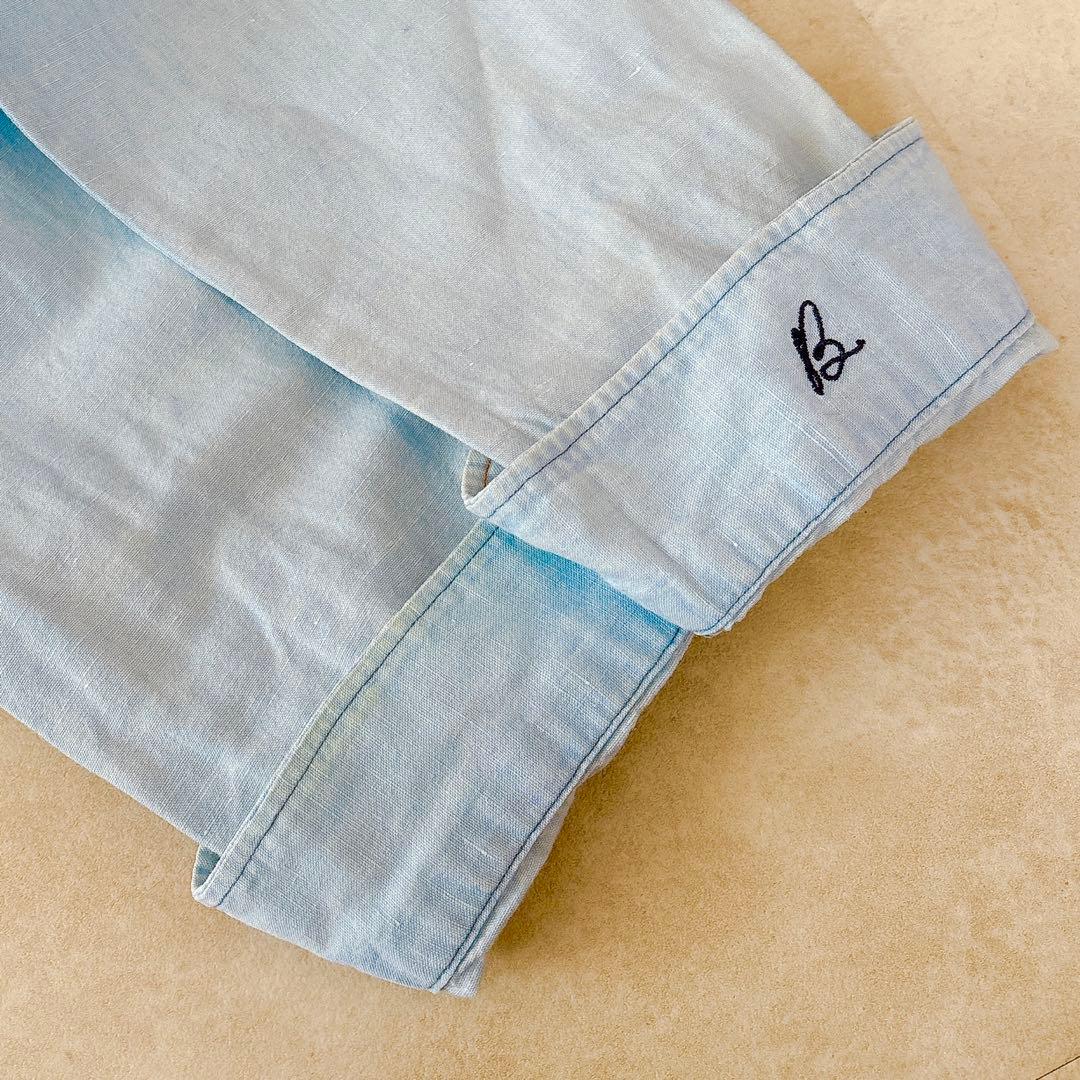 マディソンブルー ハンプトンシャツ シャンブレーシャツ コットン リネン ブルー