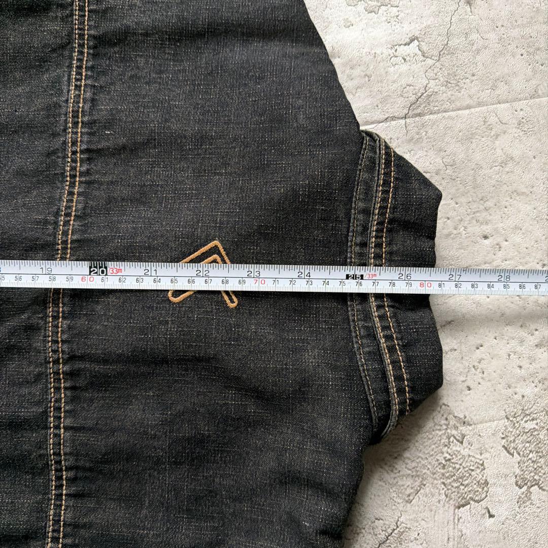 00s karl kani デニムジャケット ブラックデニムビックサイズ XL