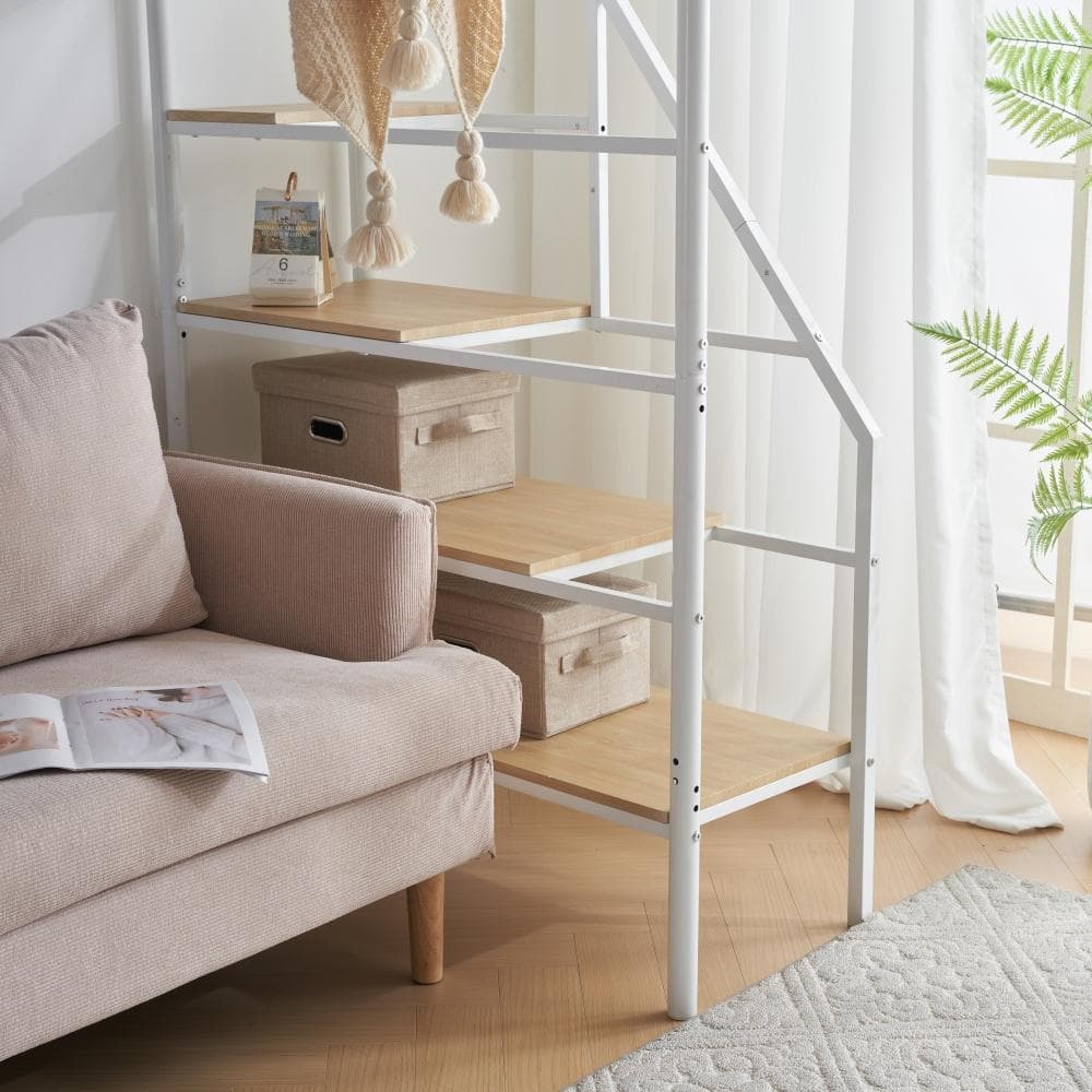 超人気✨！システムベット ロフトベッド（S） デスク・コンセント付きWHITE