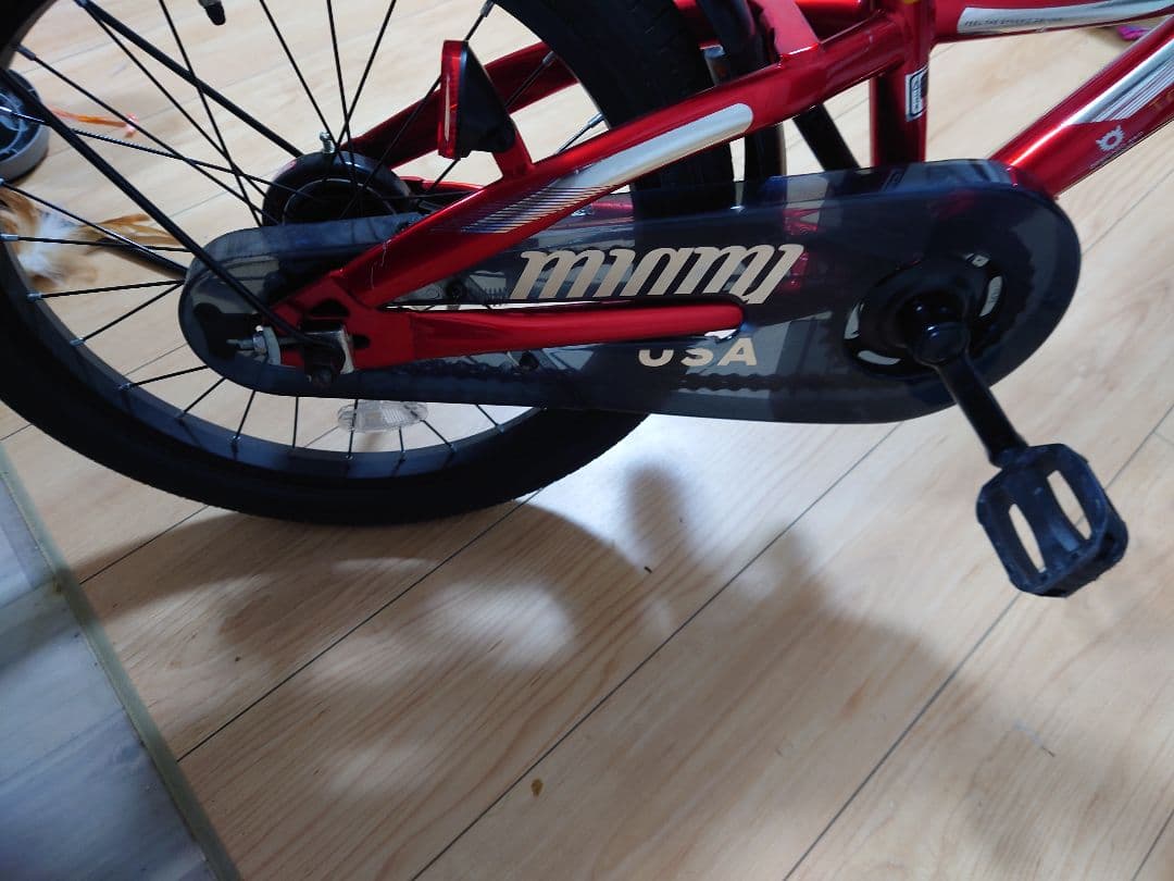 ジュニアシティ 赤 子供用自転車　補助輪つき