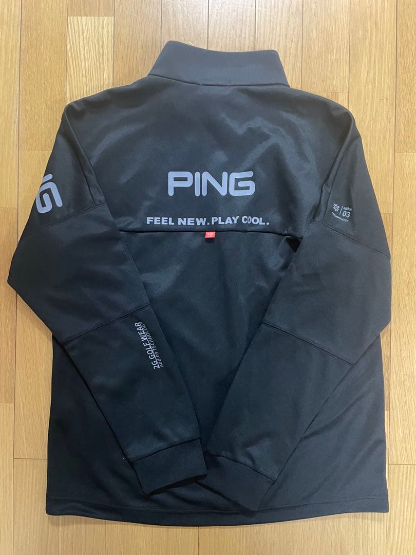 【希少モデルPING ゴルフ フルジップジャケット メンズ LL テックウェア黒