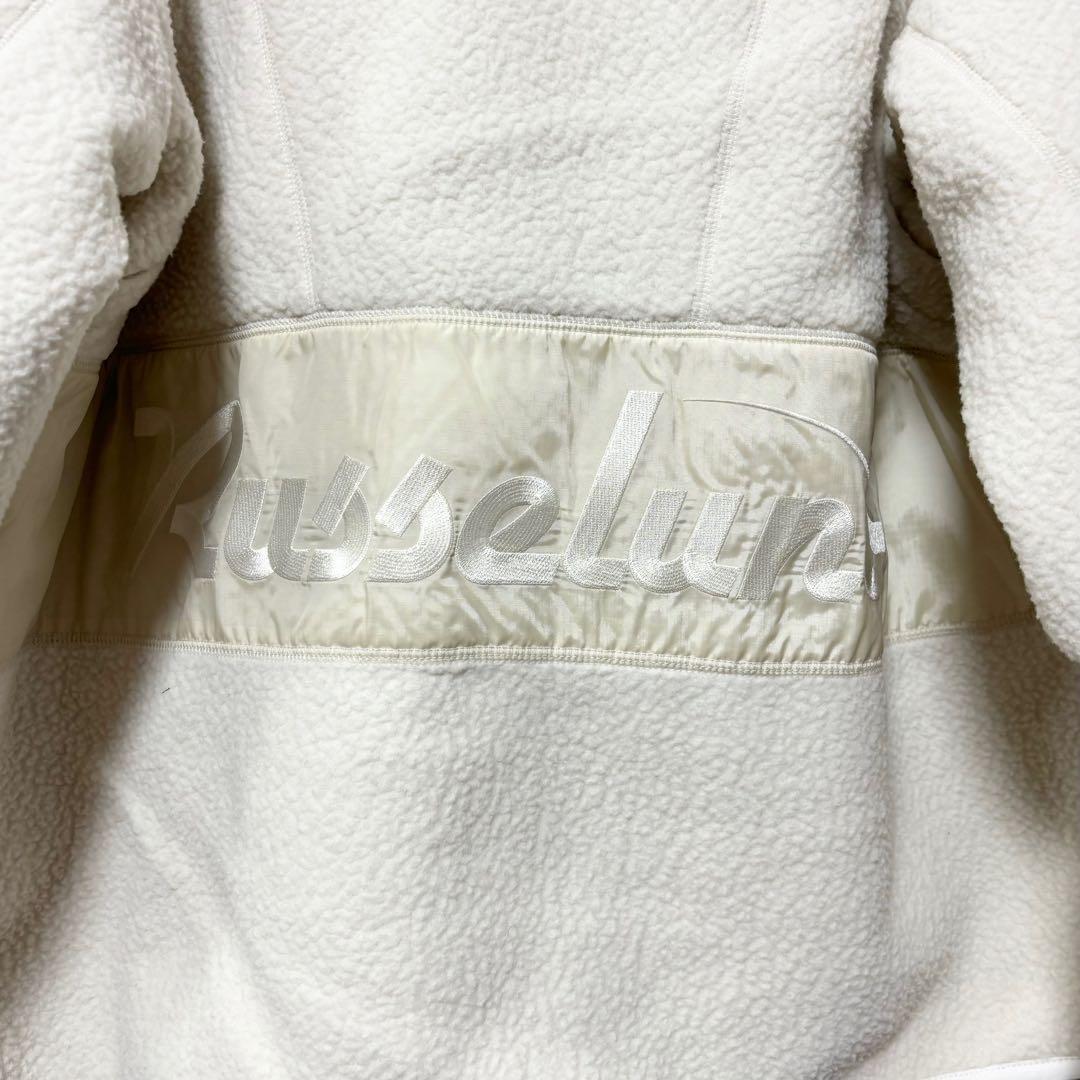 新品 ラッセルノ 2WAY ボアフリース ジャケット ホワイト XL 6 ベスト