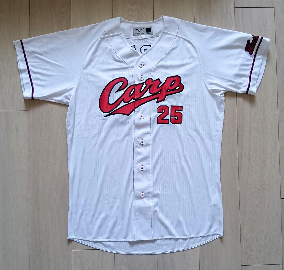 広島　東洋　カープ　新井　ホーム　ユニフォーム　ミズノ　L