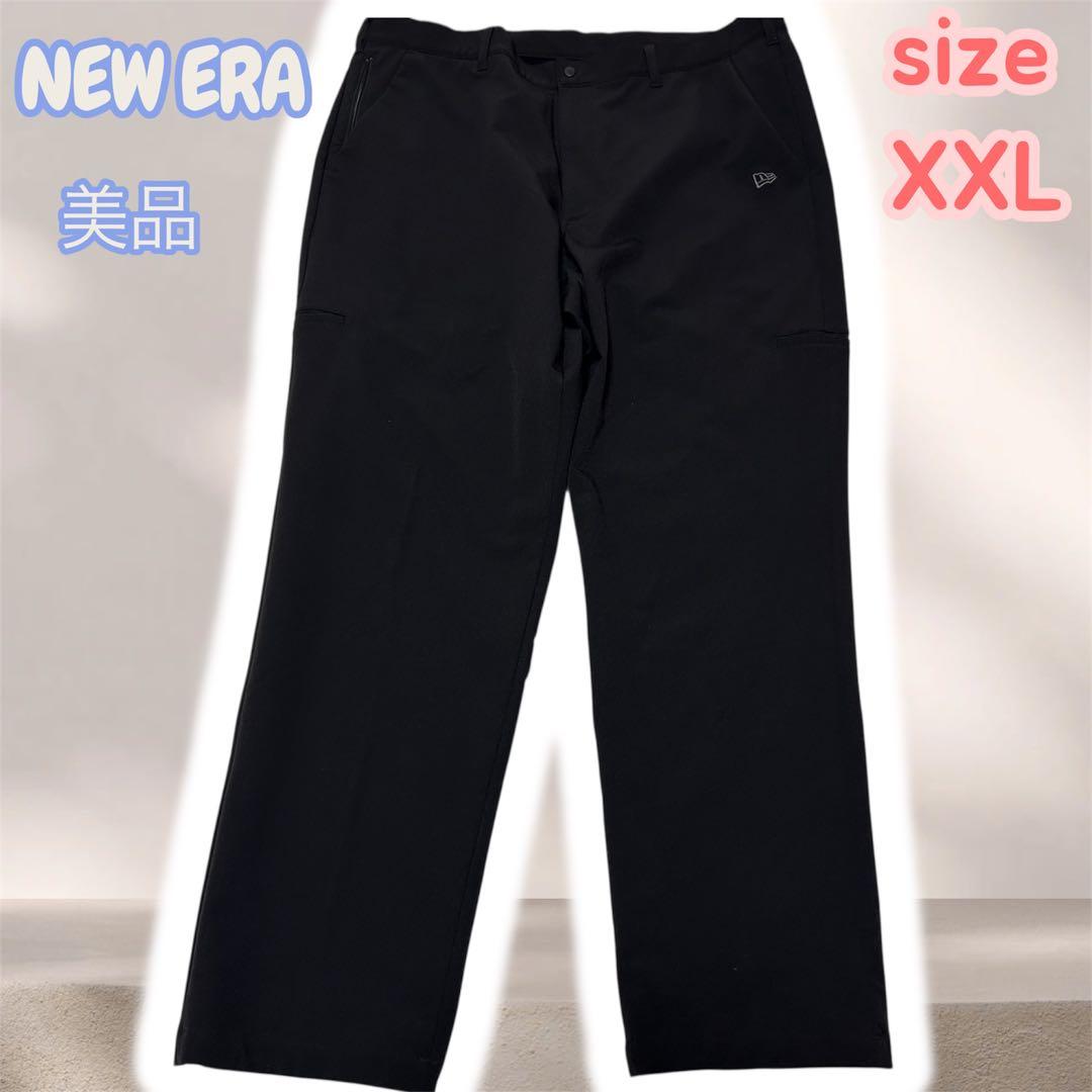 【NEW ERA】テーパードストレッチ ナイロンパンツ ブラックXXLサイズ