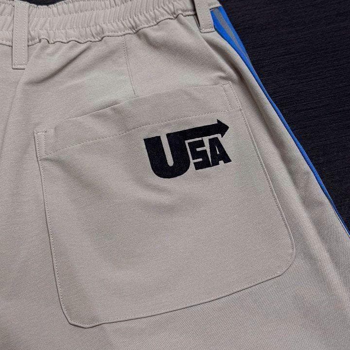 新品 ピン ゴルフ 全方向ストレッチ ワイドテーパードパンツ 保温 ベージュ L