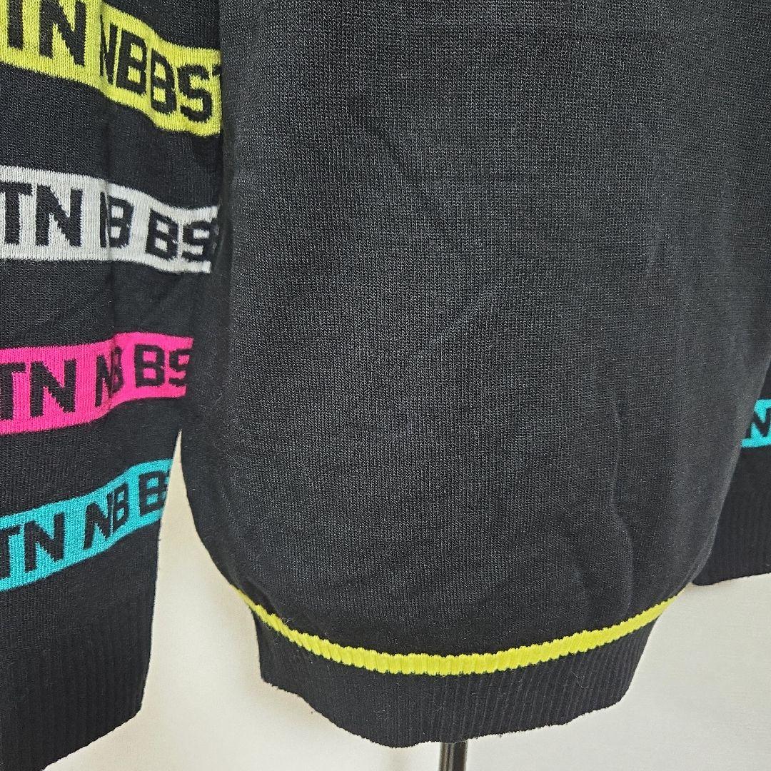 美品 ニューバランス ゴルフ ニットセーター　ウール混 アームロゴ