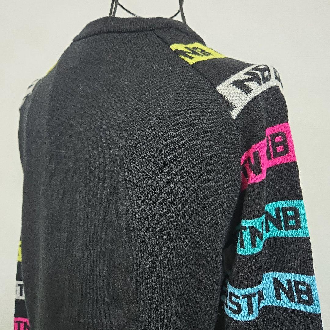 美品 ニューバランス ゴルフ ニットセーター　ウール混 アームロゴ