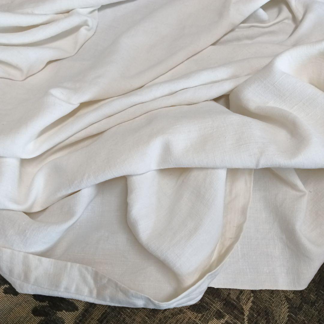 フランス リネン＆コットン ブロカント ベッドカバー シーツ