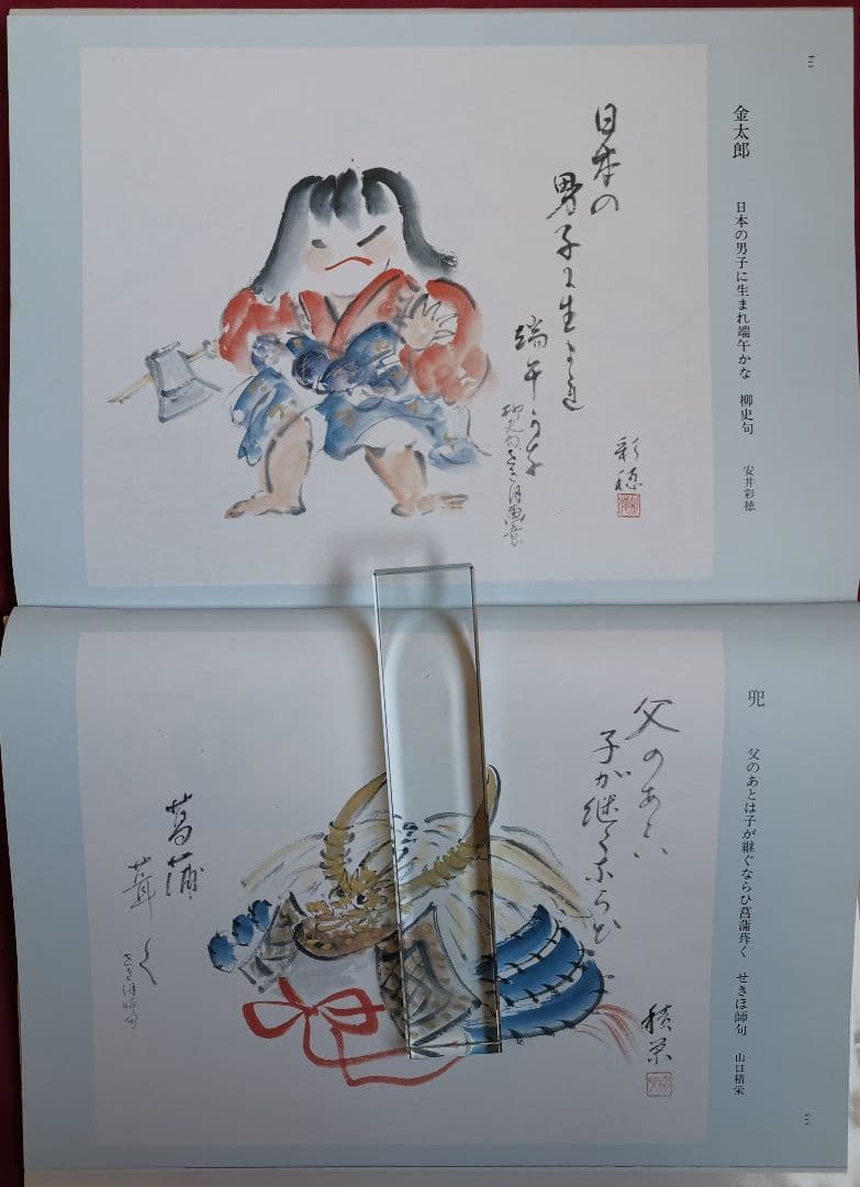 俳画 花鳥風月 藪本積穂 花の万博XOP'90俳画出展記念出版 秀作出版社