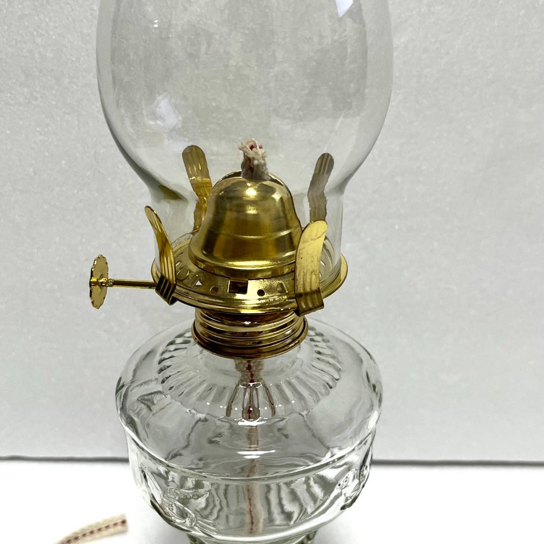 灯油ランプ　チャンバーオイルランプ　ガラス　レトロ　災害時　ランタン