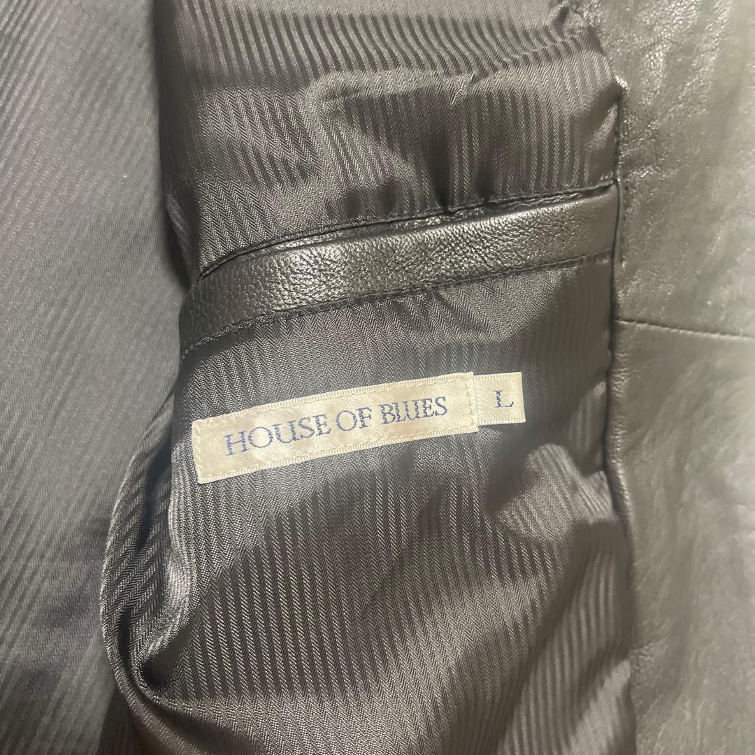 ハウスオブブルース　ライダースジャケット　黒　革