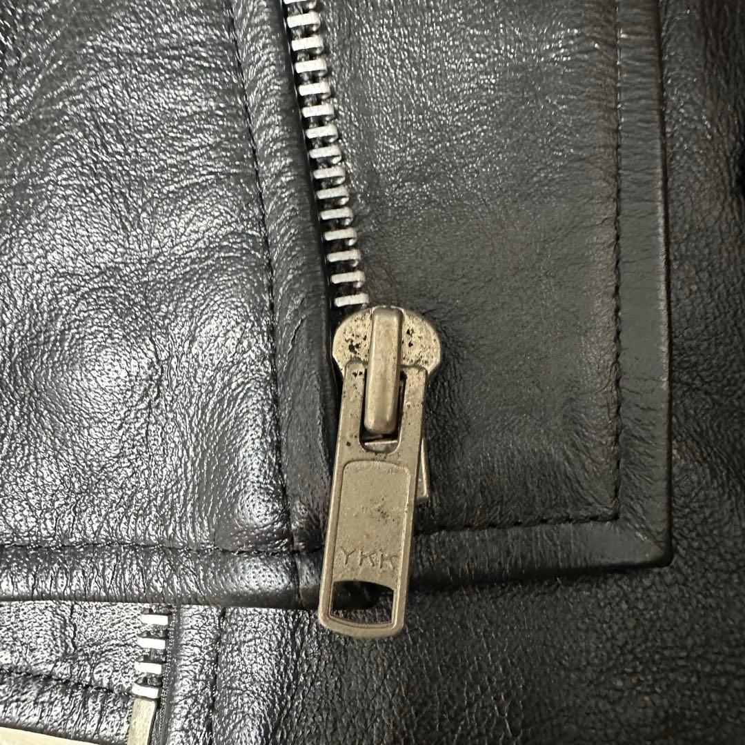 【美品☆ACDC RAG】本革☆ダブルライダース☆レザージャケット☆36ブラック