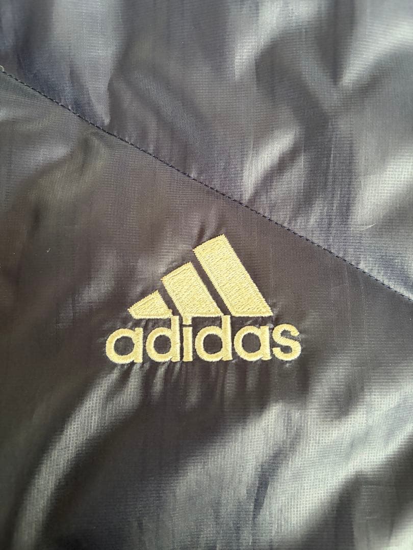 アディダス ベンチコート ロング Ｏ（XL相当） ネイビー フェザー45% 防寒