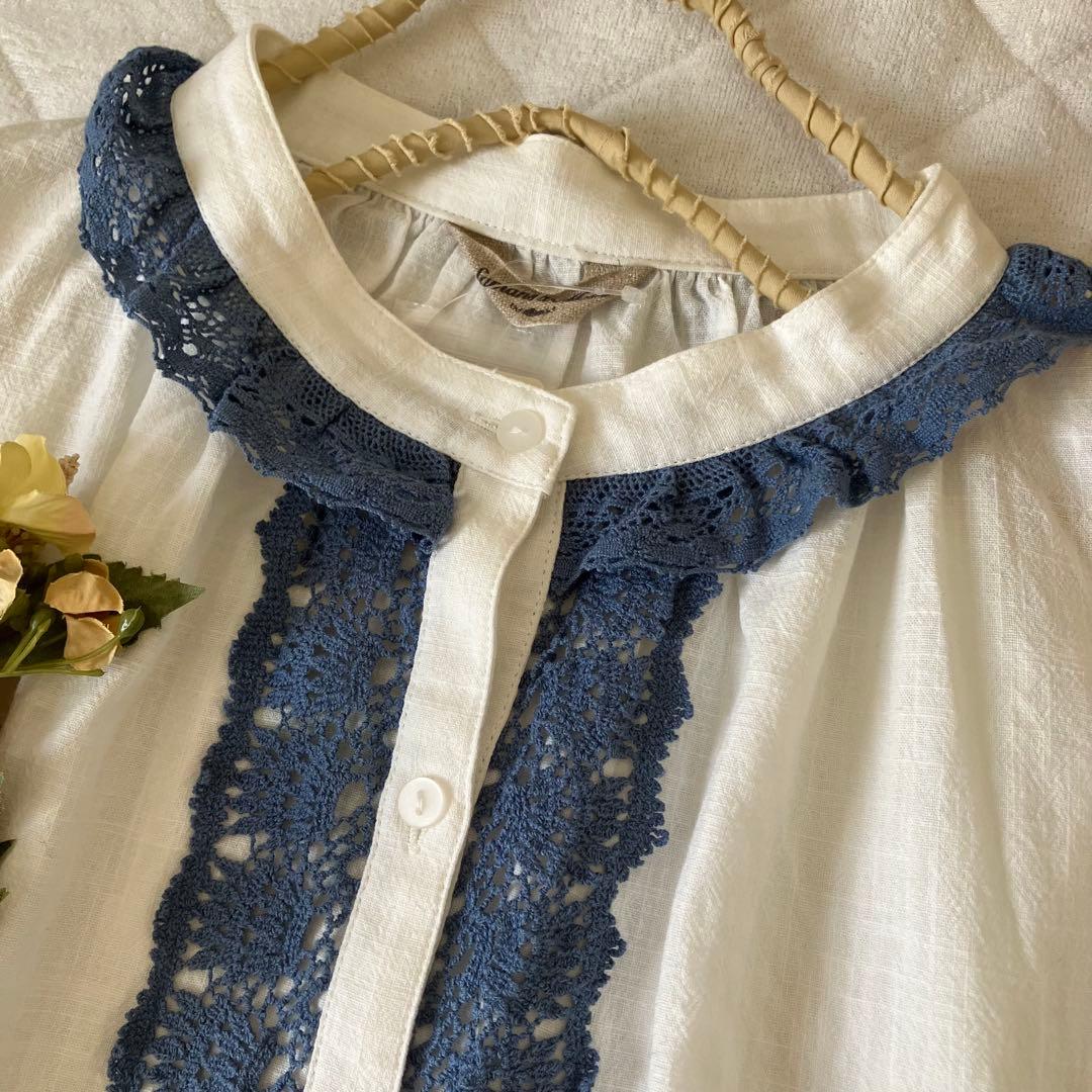 まおまむ317★サマンサモスモス★配色レースブラウス＊オズの魔法使い