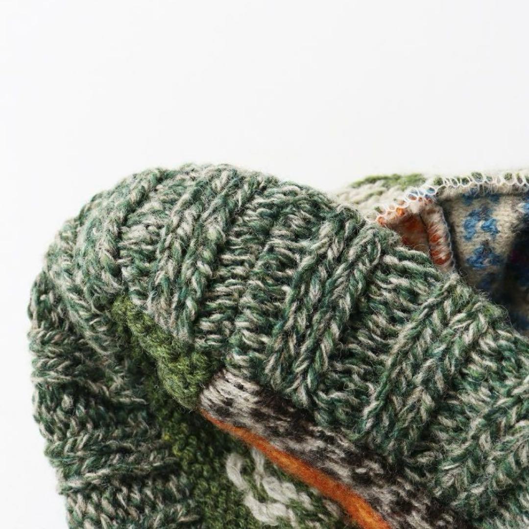 本日限定値下げ 45r ニットキャップ　玉手箱パッチワークのニット帽