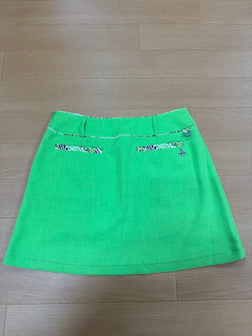 Paul Stuart GOLF グリーンペイズリー柄ポロシャツ+スカート